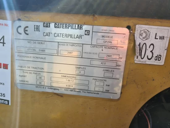LPG forklift CATERPILLAR