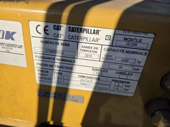 LPG forklift CATERPILLAR