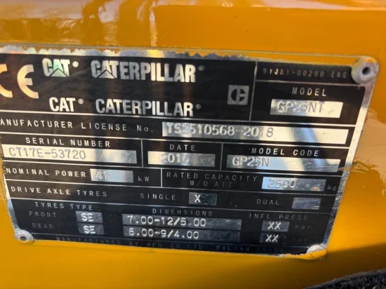 LPG forklift CATERPILLAR